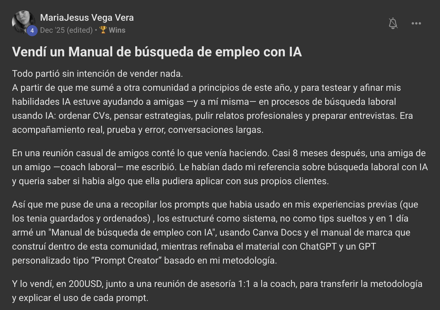 Captura de un resultado real de un miembro de Camaleones Digitales (10 de 16)