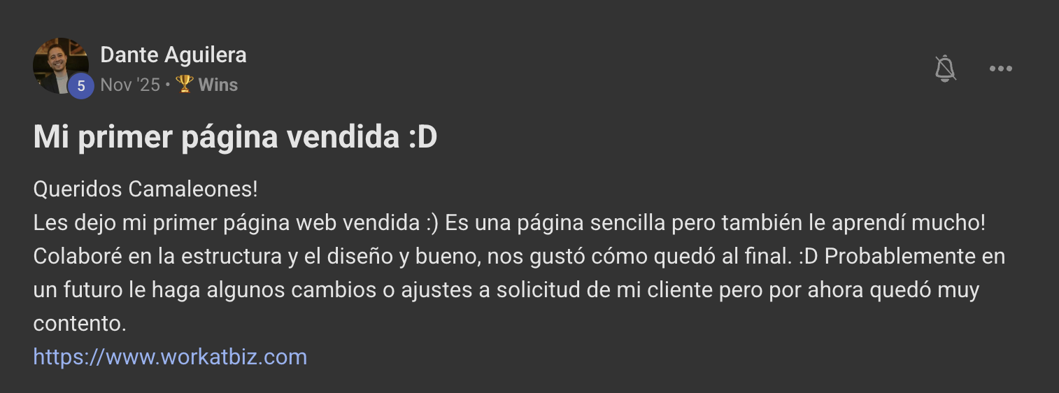 Captura de un resultado real de un miembro de Camaleones Digitales (11 de 16)